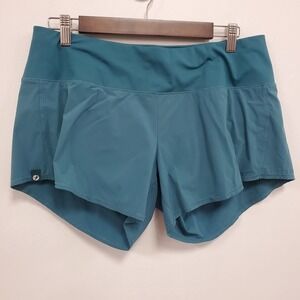 Oiselle Womens Lined Running Shorts Size 8 Blue Workout Gym Athletic Exercise
